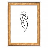 Silhouette wooden frame 30x40 nature (4)