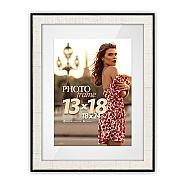 Wooden frame with floating glass Roma White 20x30 (4)