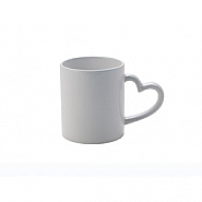 Mug 11oz White with heart handle (12)