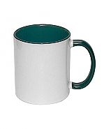 Mug 11oz, inside & handle Dark Green (12)