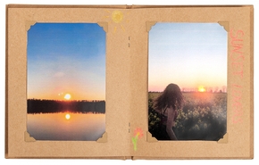 Photo Album, kraft, 16.5 x 20 cm, with die-cut 8x12 cm, 8 sheets (2)
