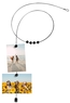 Photo Hanging Cord, black, with 6 wooden, magnetic, black balls, 1.5 m (2)