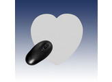 Mousepad Black foam  White top Heart  10 