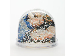 Photo Glitter ball 6 5x6   12 pcs met sneeuw