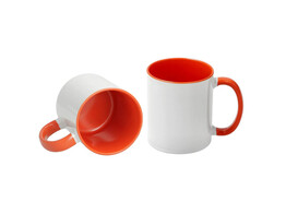 Mug 11oz  inside   handle Orange  12 