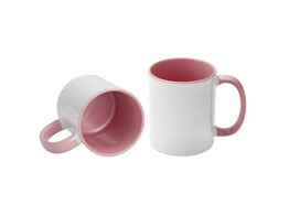 Mug 11oz  interieur   anse Roze  12 