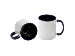 Mug 11oz  inside   handle Dark blue  12 