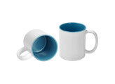 Mug 11oz  interieur Bleu clair et anse blanche 12 