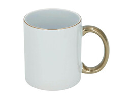 Mug 11oz Handle Gold  12 