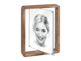 Wooden frame rotating double face walnut