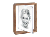 Wooden frame rotating double face 10x15 walnut  2 