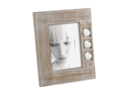 Wooden frame with resin hearts M887 13x18