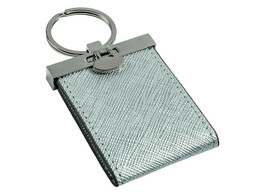 Artifical leather key chain for two photos format 3 5x4 5cm  6 