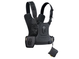 Cotton Carrier Camera Vest  voor 2 camera s met heupholster