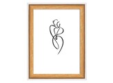 Silhouette wooden frame 10x15 nature  4 