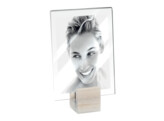 Acrylic frame with solid wood base A1754Q 10x10 white washed  2 