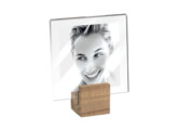 Acrylic frame with solid wood base A1754V 10x10 naturel  2 