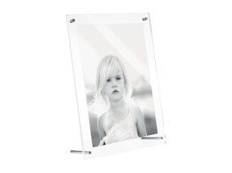 Acrylic frame A495 with chromed metal holder