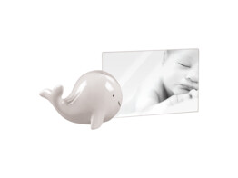 Baby acrylic frame with ceramic whale A1831C pink 10x15  3 