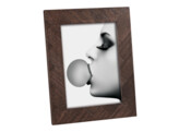 Wooden frame with wooven veneer A1637W 13x18 dark brown  2 