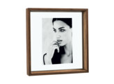 Solid wood frame A756 W with double glass 15x20 dark brown