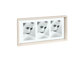 Solid wood frame A756 Q with double glass 3x13x18 white washed