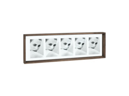 Solid wood frame A756 D with double glass 5x13x18 dark brown