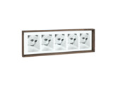 Solid wood frame A756 D with double glass 5x13x18 dark brown