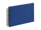 Spiraalalbum Cloth linen cover  23x17 cm Blue  2 