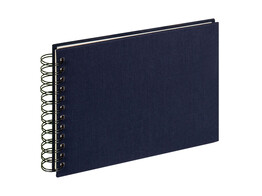 Spiraalalbum Cloth linen cover  23x17 cm Dark Blue  2 