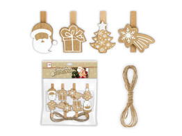 Kit wood clips naturel  2 