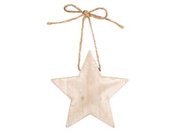 Wooden star large brown grey  6 