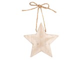 Wooden star large brown grey  6 