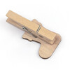 Kit wood clips brown