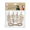 Kit wood clips brown