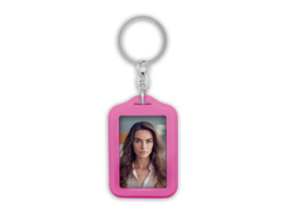 Foto sleutelhanger rubber  3 5x4 5 roze  6 