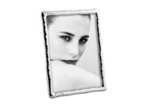 Shiny die-cast metal photo frame 13x18 silver