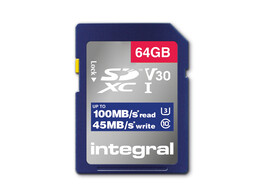 Integral 64GB V30 SDXC 100MB/s